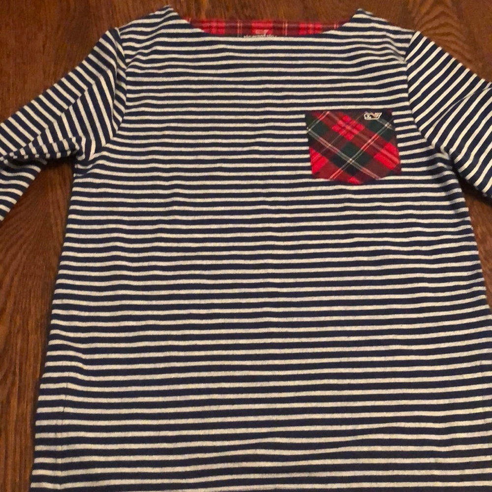 Vineyard Vines Long Sleeve Striped/Plaid Sweater